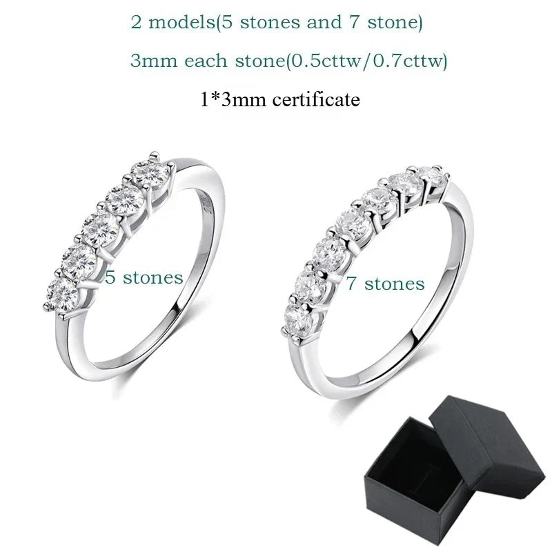 3mm Moissanite Silver Ring