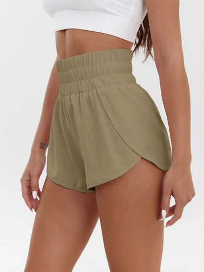 Loose Elastic-Waist Shorts