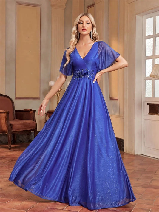 Floral Chiffon Gown