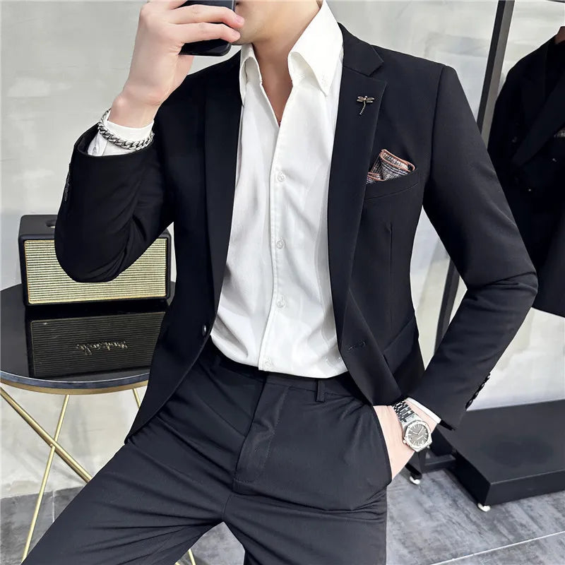 Single-Breasted Plus-Size Slim Tuxedo Suit