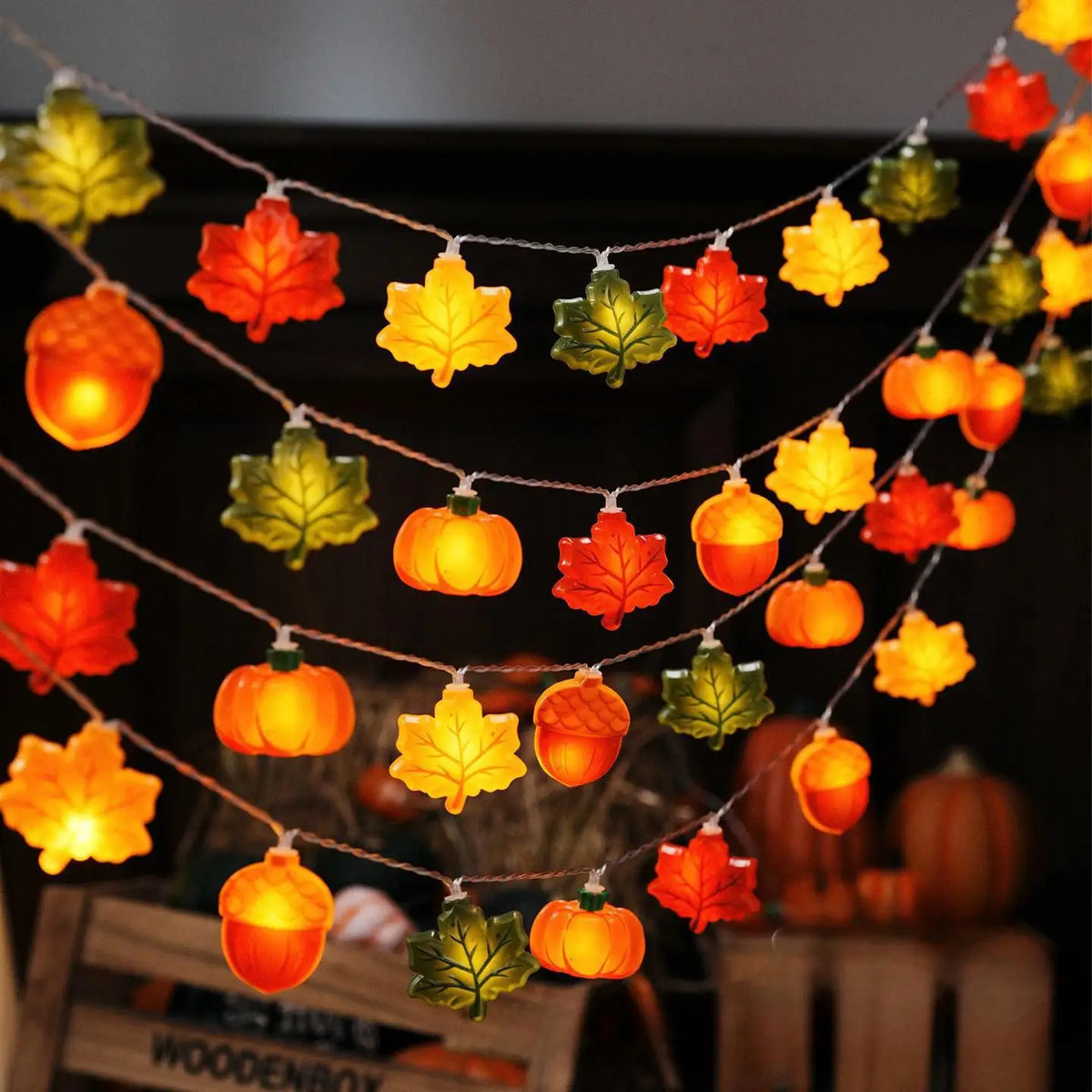 LED Pumpkin Light String