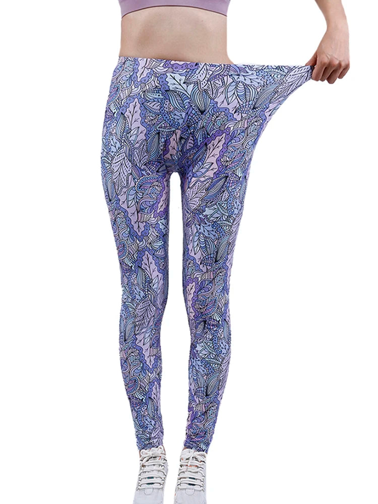 Floral Print High-Waist Jeggings