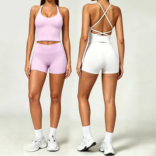 Yoga Set Piece Cross Backless