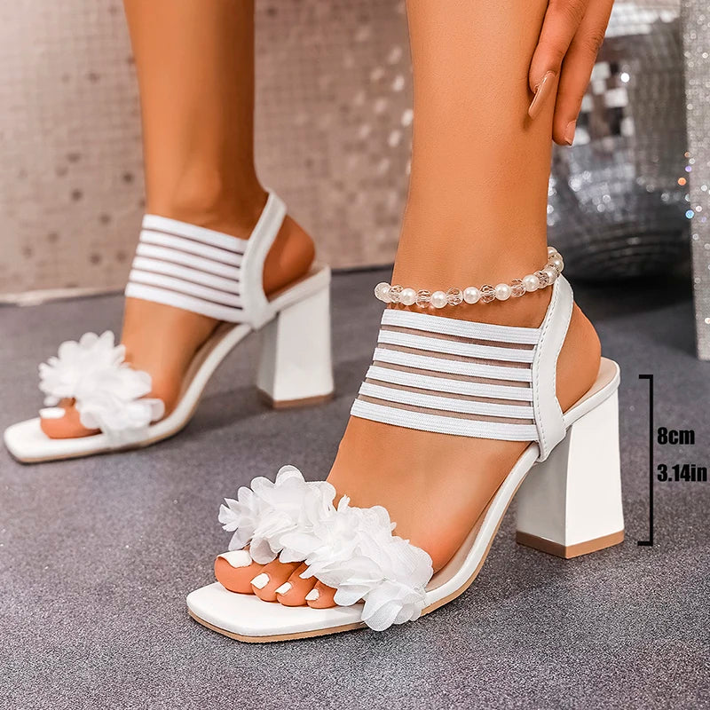 Square Heel Strap Sandals