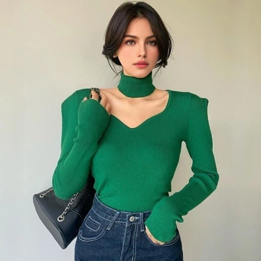 Knit Sweater and Neck Scarf Set