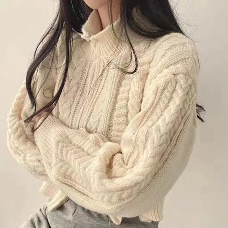 Twist Knit Zip Cardigan
