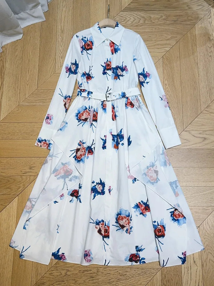 Classic Rose Print Dress