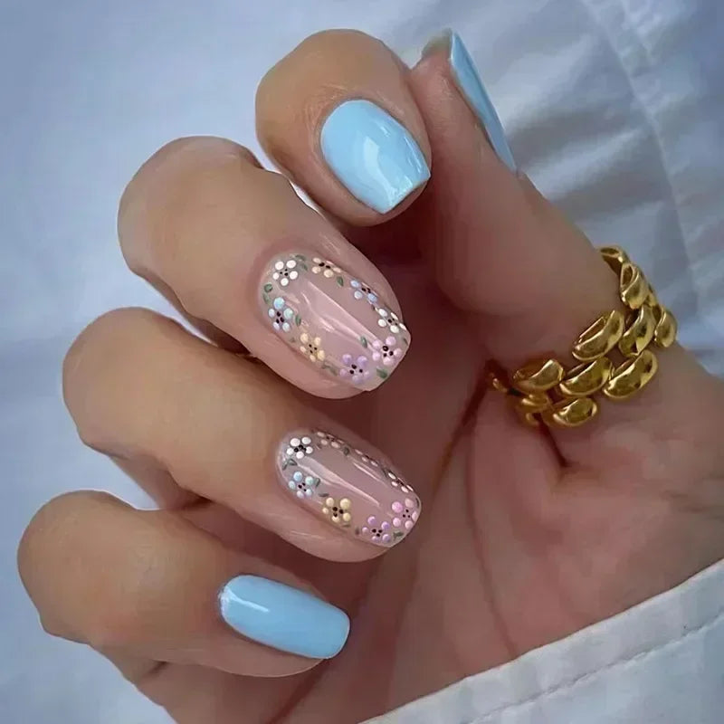 Green Leopard Press On Nails