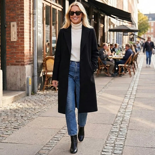 Open-Front Long Trench Coat