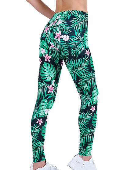 Floral Print High-Waist Jeggings