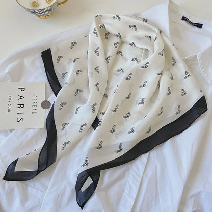 High-End Small Silk Scarf