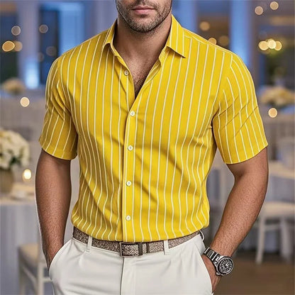 Striped Silk Party Shirt