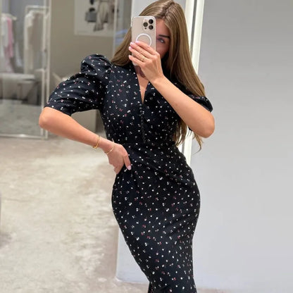 Tuularose Elegant Printed Long Dress