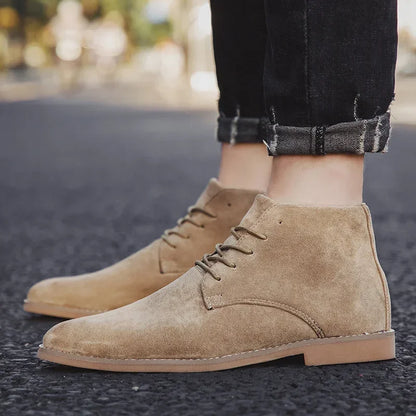 Brown Suede Leather Chelsea Boots