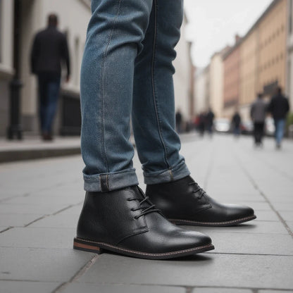 Artificial Leather Ankle Boots