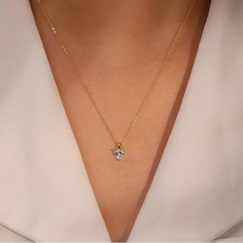 Heart Moissanite Necklace