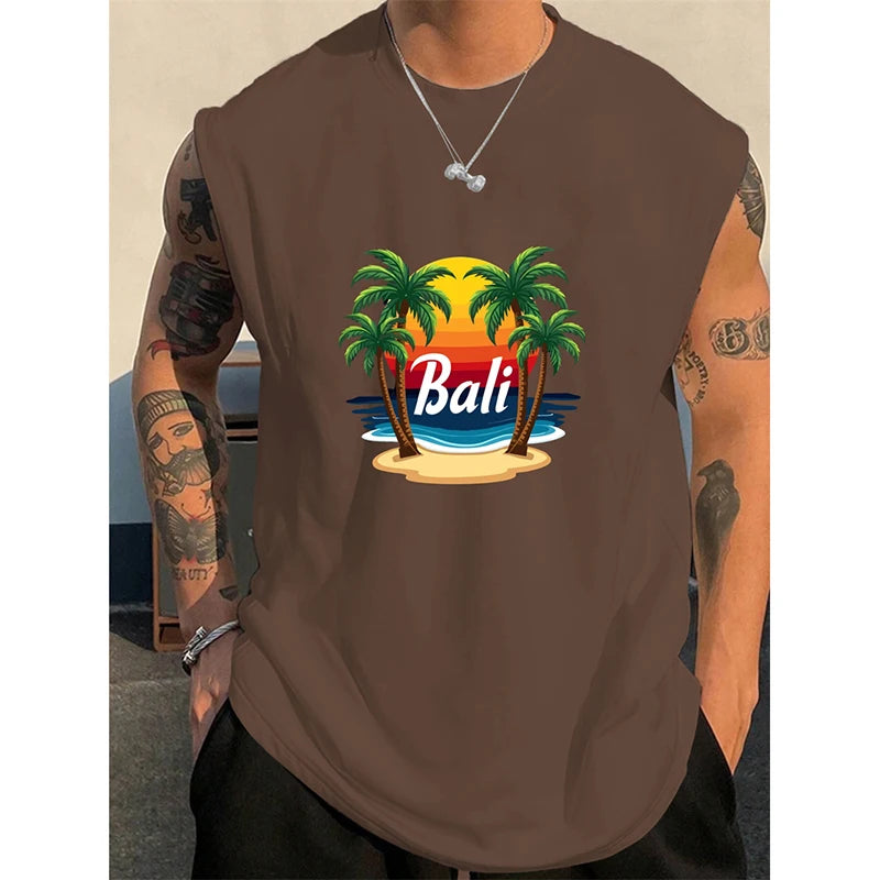 Bali Coconut Print Tank Top