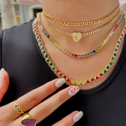 Rainbow CZ Choker