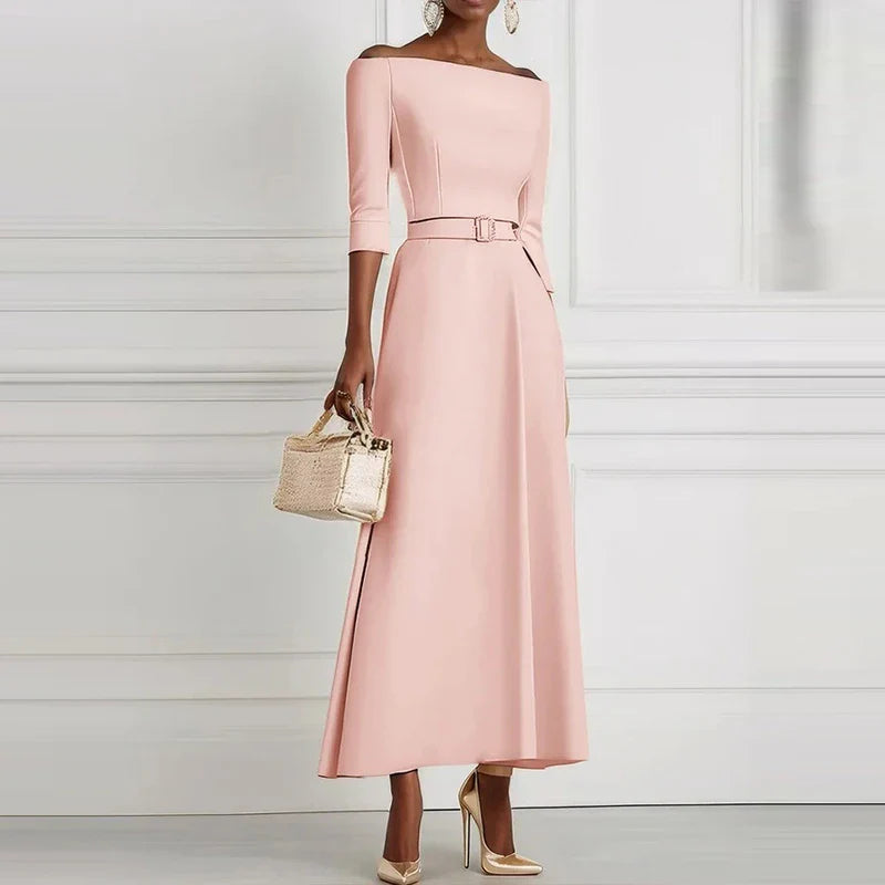 Elegant High Waist Maxi Dress