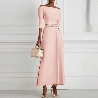 Elegant High Waist Maxi Dress
