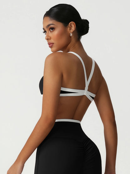Contrast Color V-Back Top