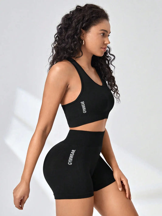 Yoga Set Bra Shorts Seamless