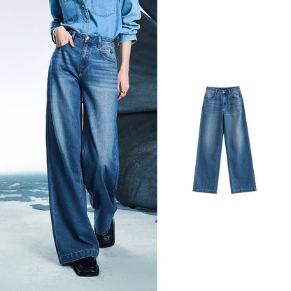 Toyouth Mid-Waist Wide-Leg Jeans