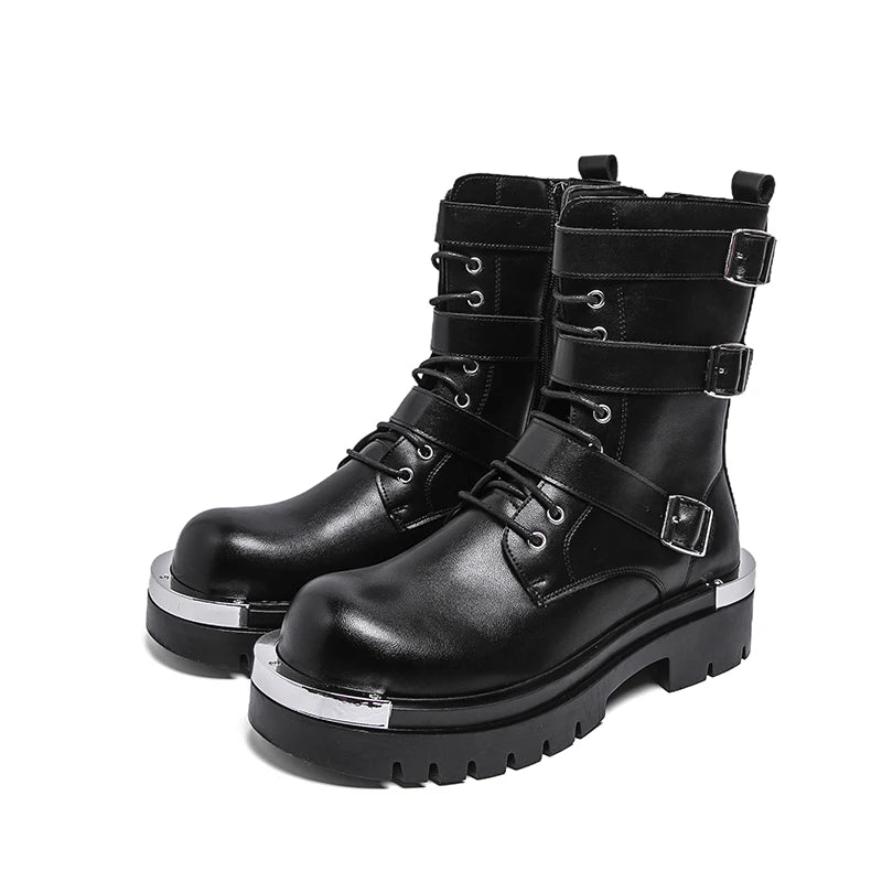 PU High Top Chelsea Boots