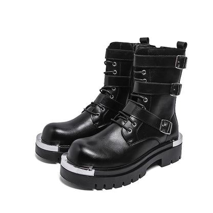PU High Top Chelsea Boots
