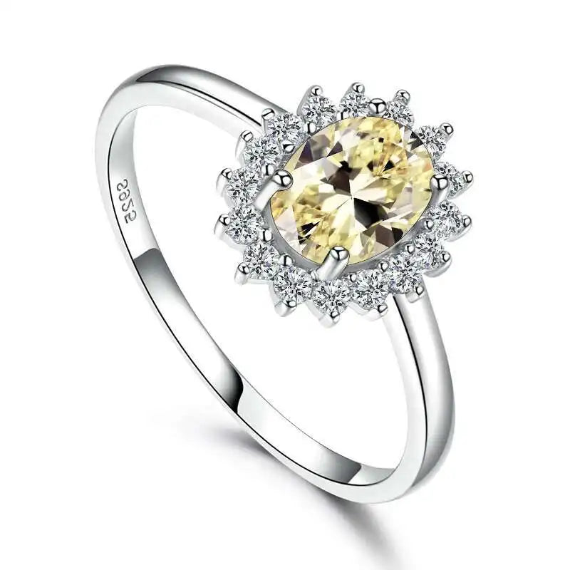 Floral Topaz Zircon Ring