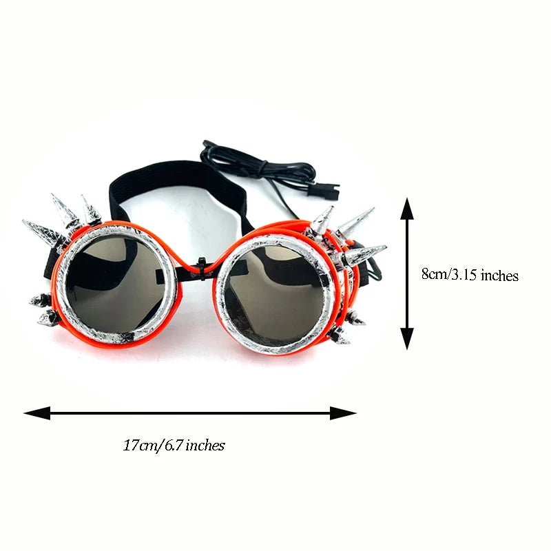 LED Steampunk Party Glasses