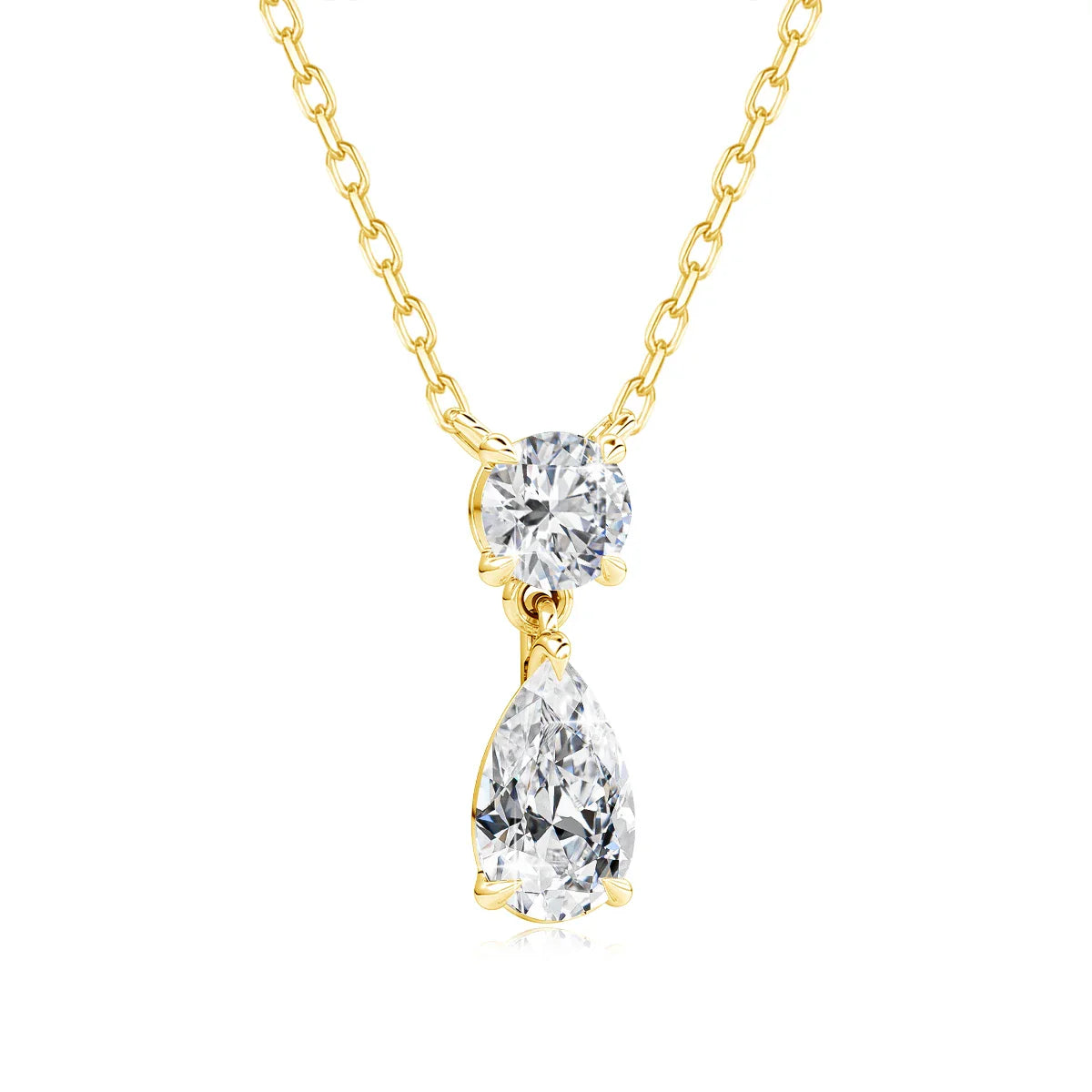 Pear Moissanite Pendant