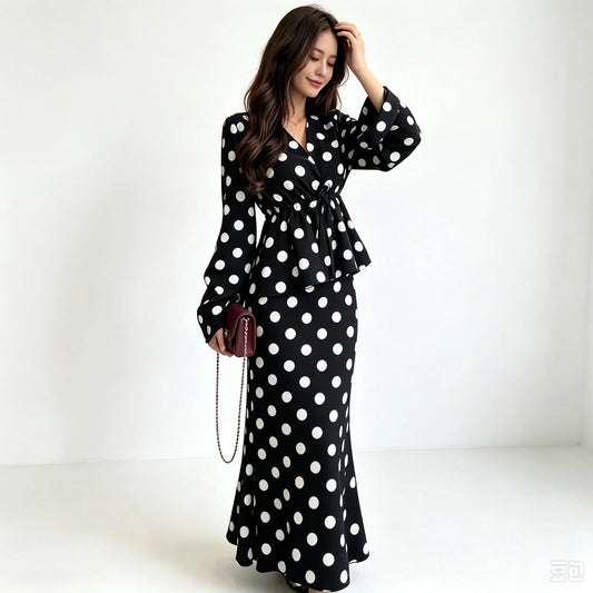 Peplum Top and Skirt Set