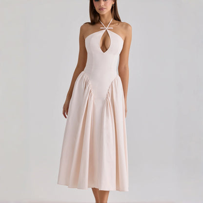 Halter Cutout Midi Dress