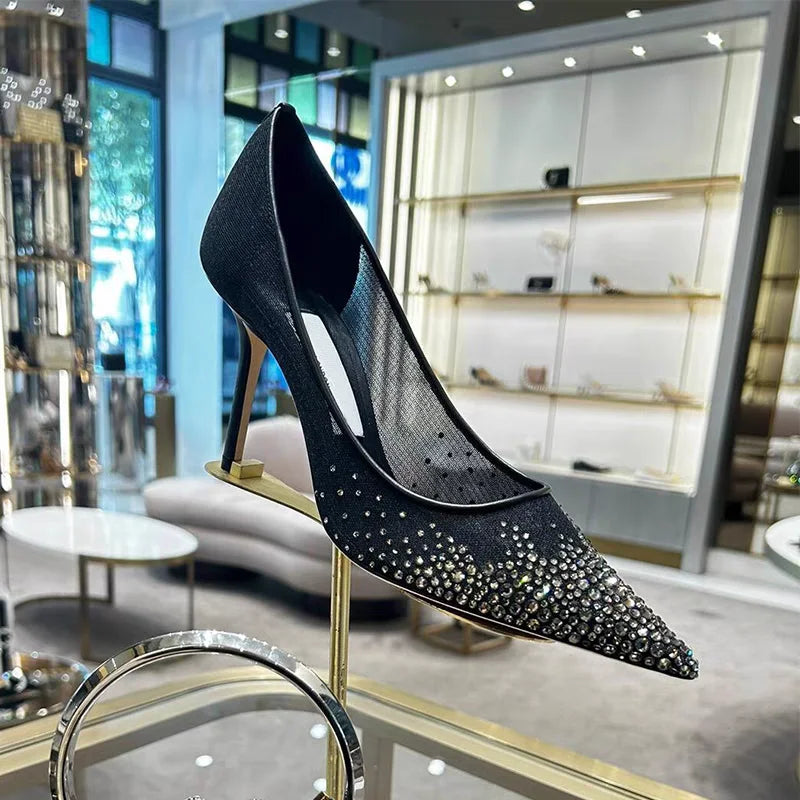 Mesh Pointed Stilettos
