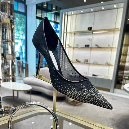 Mesh Pointed Stilettos