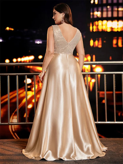 Satin Evening Gown
