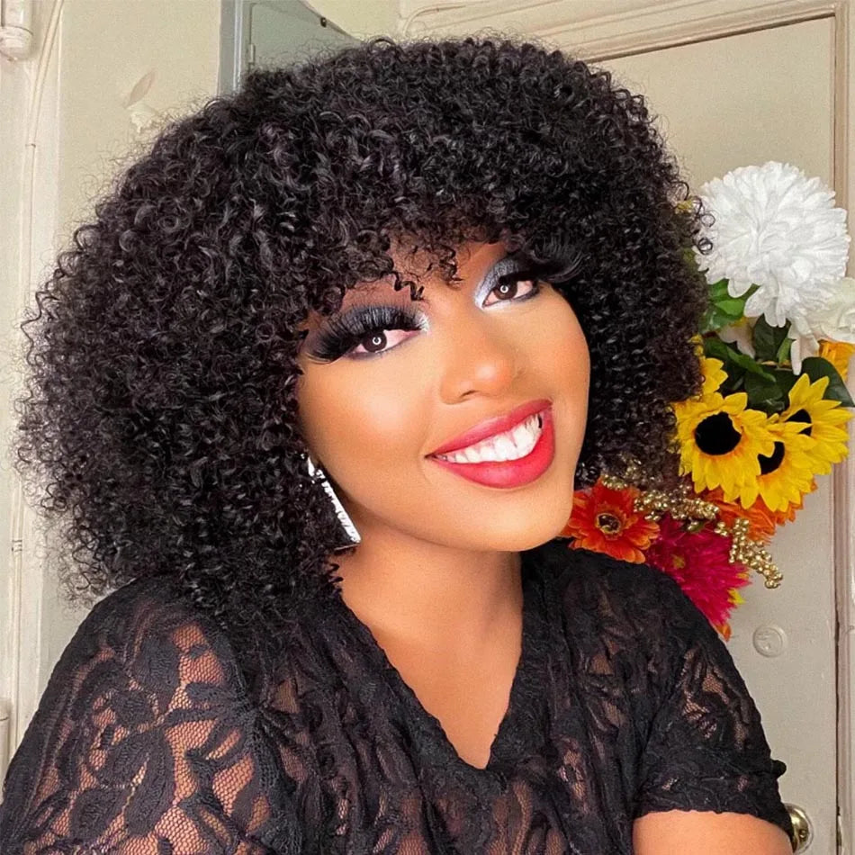 Short Jerry Curl Wig