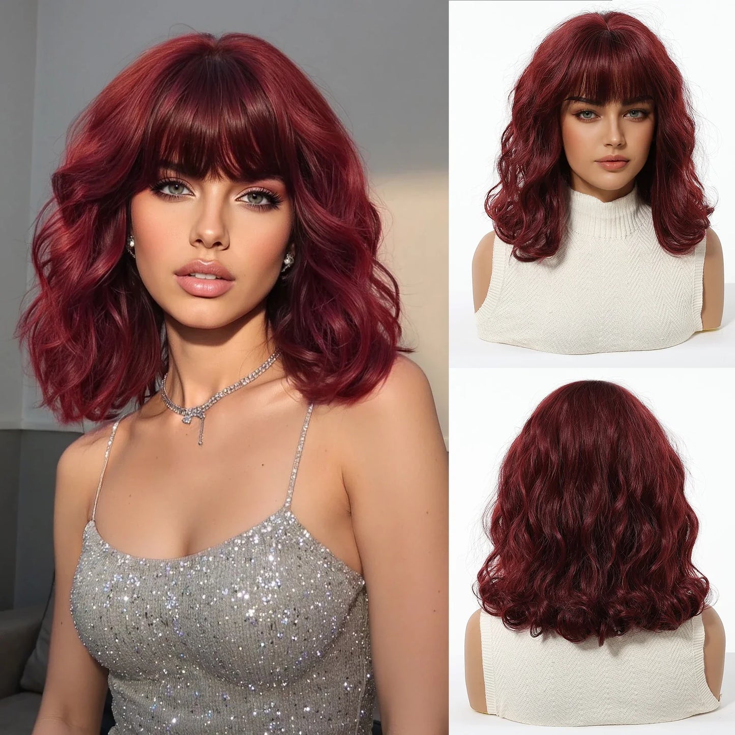 Short Wavy Bob Wig