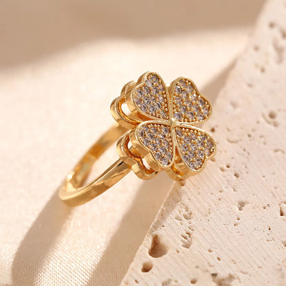Four Leaf Clover Anxiety Ring