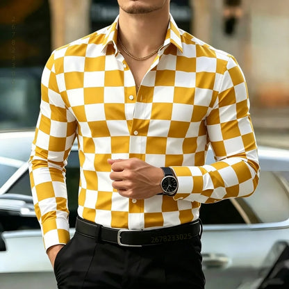 Men Smart Casual Business Shirt