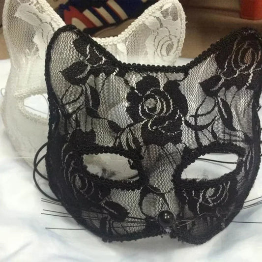 Lace Cat Face Masquerade Mask