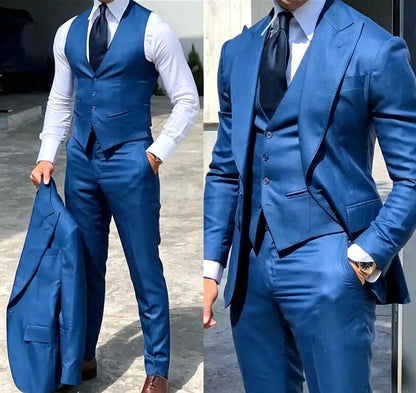 Classy Three-Piece Bridegroom Tuxedo