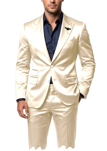 Satin Peak-Lapel Tuxedo Suit Set