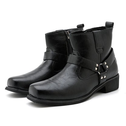 Genuine Leather Mid-calf Cowboy Boots