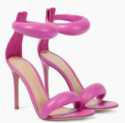 Gold Slim Heel Sandals