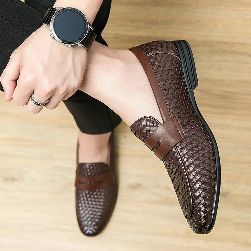 Leather Slip-on European Shoes