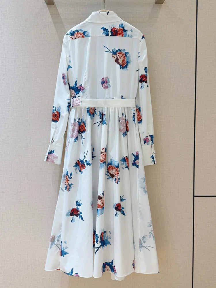 Classic Rose Print Dress