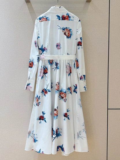 Classic Rose Print Dress