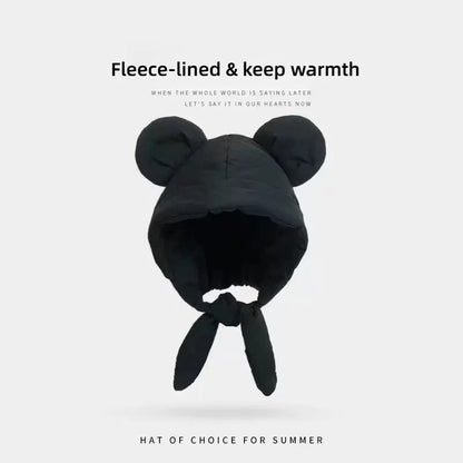 Plush Bear Ear Beanie
